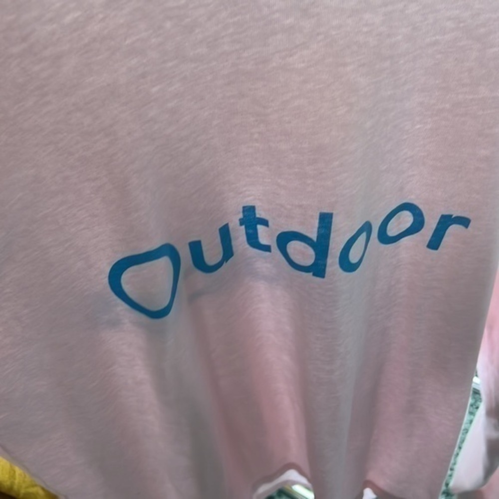 Outdoor Voices Los Angeles California Baby Pink Long Sleeve Shirt - Picture 4 of 7
